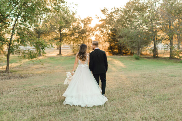 bride and groom at north texas wedding venue