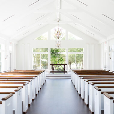 Inside of chapel at Dallas wedding venue